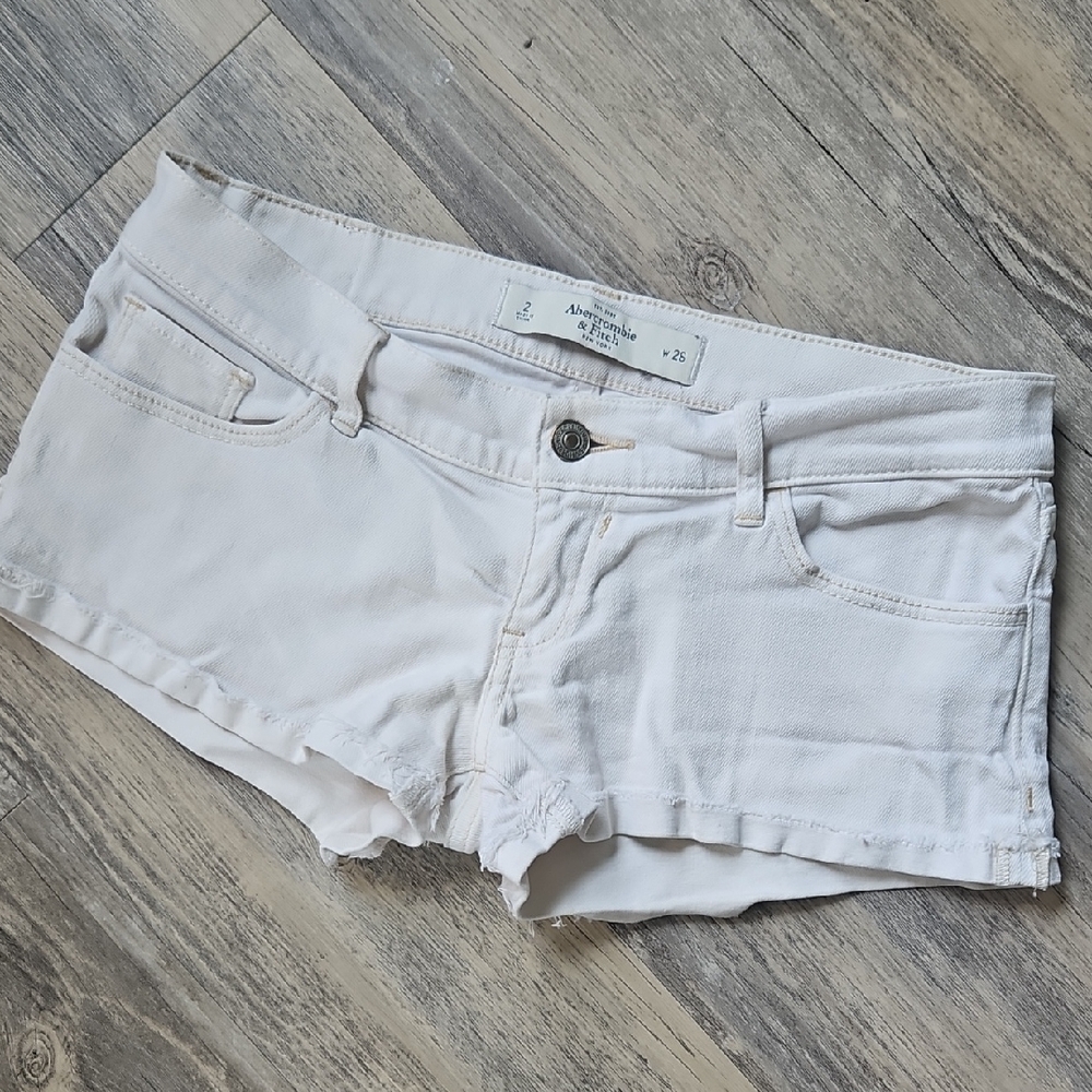 Abercrombie & Fitch White Jean Shorts